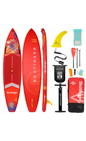Skatinger Magma Red Allround Paddle SUP Board – Flow, Performance & Energy