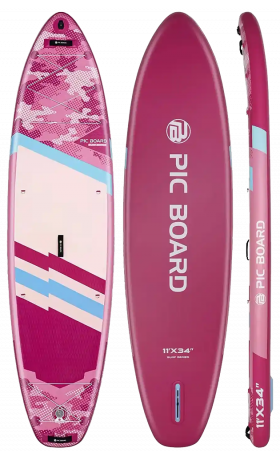 Skatinger Camouflage Pink – wszechstronna deska SUP do wiosłowania – styl, stabilność i zabawa