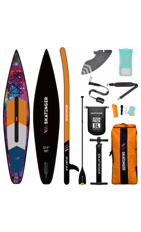 Skatinger CMYK Orange Racing SUP Board