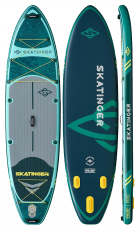 Skatinger Fishing Green Touring Paddle SUP Board – Rugged, Stable & Exploratory
