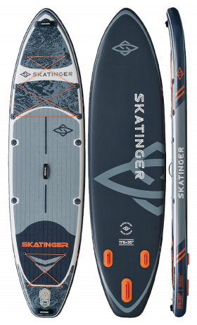 Skatinger Fishing Grey Touring Paddle SUP Board – Stable, Versatile & Adventurous