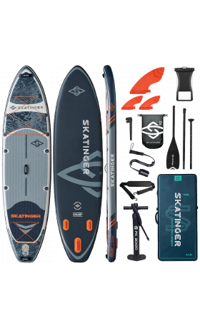 Skatinger Fishing Grey Touring Paddle SUP Board – Stable, Versatile & Adventurous