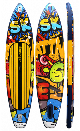 Skatinger Graffiti Yellow Touring SUP Board – Charakter, Kontrast, Leistung