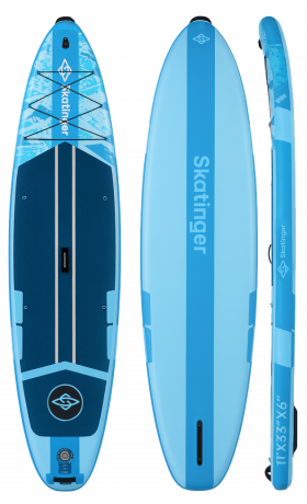 Skatinger Ice Age Blue Touring Paddle SUP Board – Calm, Clarity & Control