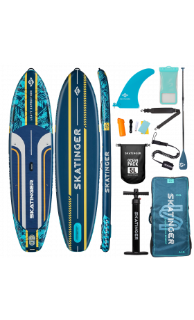 Skatinger Leafy Expedition Blue Allround Paddle SUP Board – Speed, Stability & Control