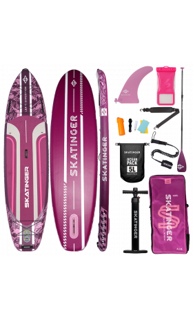 Skatinger Leafy Expedition Pink Allround Paddle SUP Board – Style, Stability & Endurance