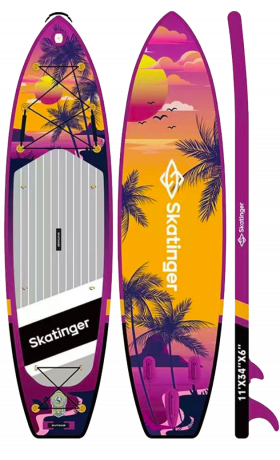Skatinger Upgraded Sunrise Allround SUP daska – Avantura, Energija, Tropi
