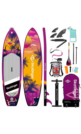 Skatinger Upgraded Sunrise Allround SUP daska – Avantura, Energija, Tropi