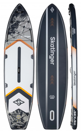 SkatingerThor Grey Tabla SUP Allround – Ancho, Estable, Potente