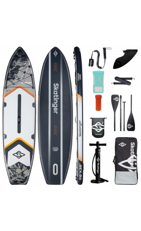 SkatingerThor Grey Tabla SUP Allround – Ancho, Estable, Potente