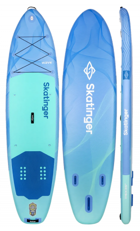 Skatinger Wave Blue Allround Paddle SUP Board – Stable, Smooth & Balanced