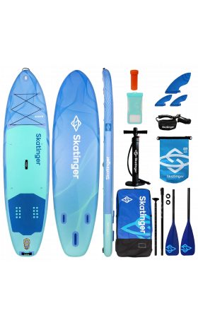 Skatinger Wave Blue Allround Paddle SUP Board – Stable, Smooth & Balanced