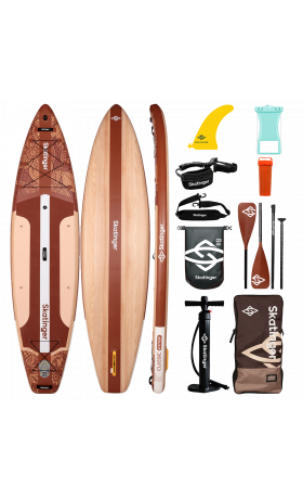 Skatinger Waverider Light Brown Touring Paddle SUP Board – Natural, Smooth & Timeless
