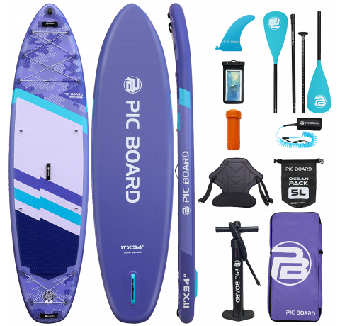 Skatinger Camouflage Purple Allround SUP daska – Stil, Ravnoteža, Svestranost