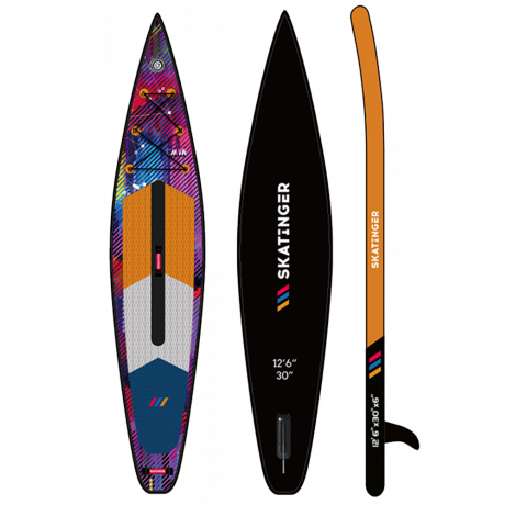 Skatinger CMYK Orange Racing SUP daska – Oštrina, Snaga, Nezaustavljivost