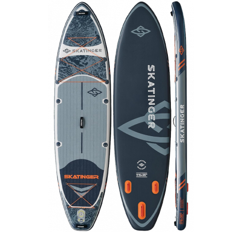 Skatinger Fishing siva touring SUP daska za veslanje – stabilna, svestrana i pustolovna