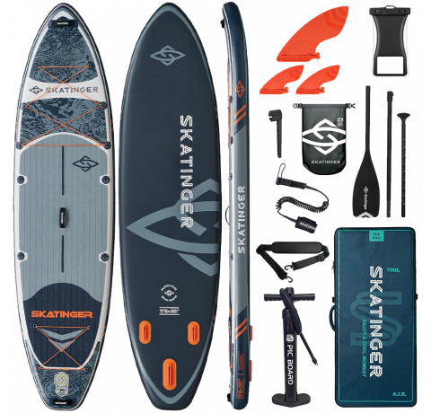 Skatinger Fishing siva touring SUP daska za veslanje – stabilna, svestrana i pustolovna