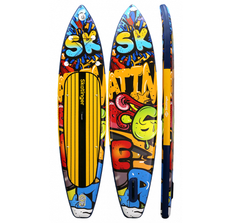Skatinger Graffiti Yellow Touring SUP daska – Smjelost, Kontrast, Performanse