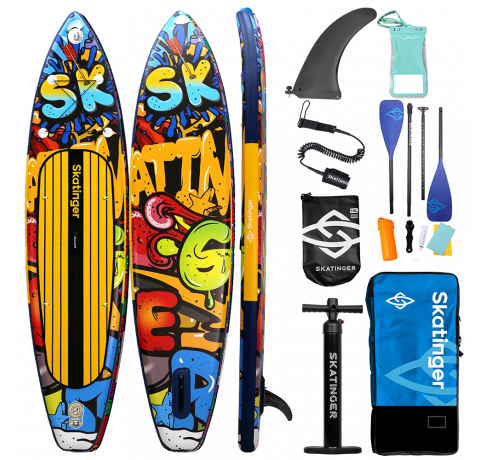 Skatinger Graffiti Yellow Touring SUP daska – Smjelost, Kontrast, Performanse