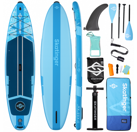 Skatinger Ice Age Blue Touring SUP daska – Smirenost, Jasnoća, Kontrola