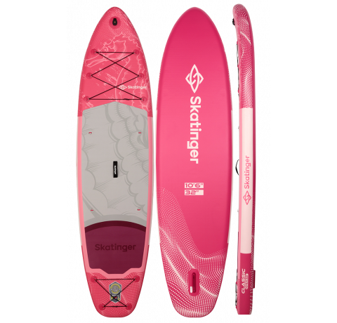 Ružičasta touring SUP daska za veslanje Skatinger Seahorse – Elegancija, udobnost i sloboda
