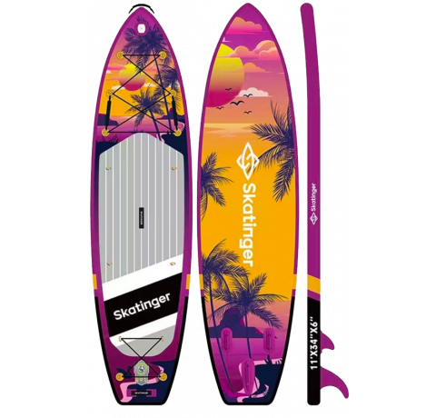 Skatinger Upgraded Sunrise Allround SUP daska – Avantura, Energija, Tropi