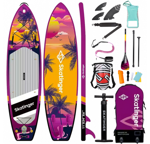 Skatinger Upgraded Sunrise Allround SUP daska – Avantura, Energija, Tropi