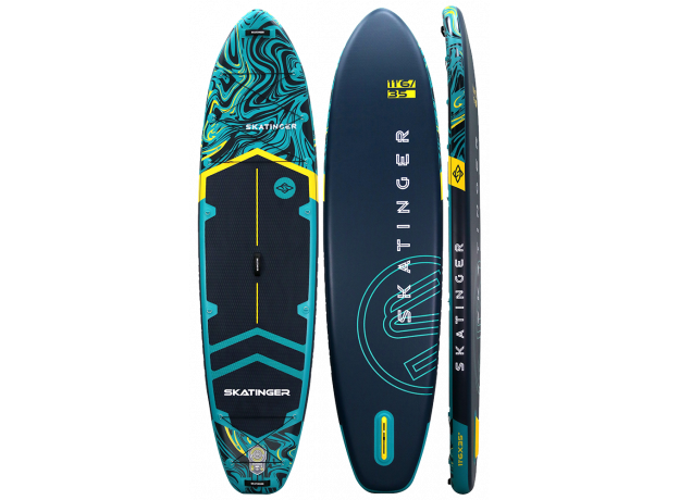 Skatinger Prana Dark Blue Allround Paddle SUP Board – Grip, Stability & Confidence