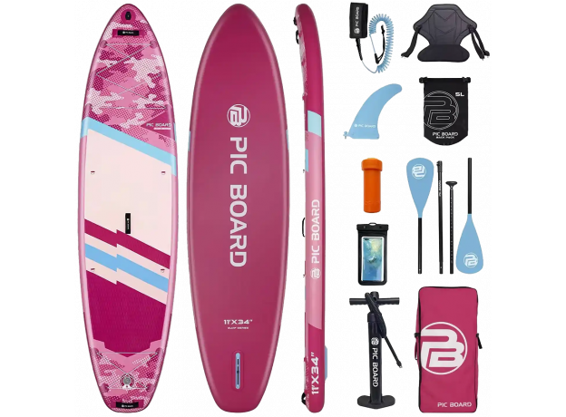 Skatinger Camouflage Pink Allround-Paddel-SUP-Board – Stil, Stabilität & Spaß