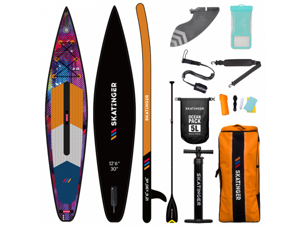 Skatinger CMYK Orange Racing SUP Board