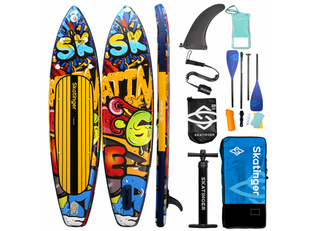 Skatinger Graffiti Yellow Touring SUP daska – Smjelost, Kontrast, Performanse