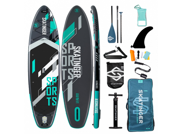 Skatinger Grey Sports Yoga SUP daska – Fokus, Snaga, Preciznost