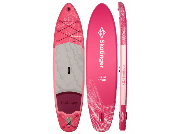 Ružičasta touring SUP daska za veslanje Skatinger Seahorse – Elegancija, udobnost i sloboda