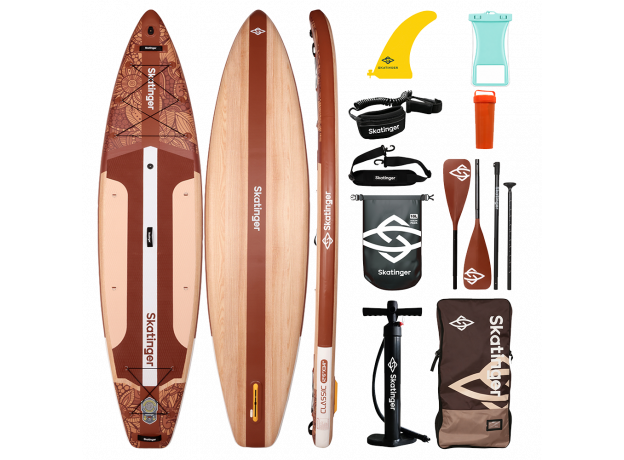 Skatinger Waverider Light Brown Touring Paddle SUP Board – Natural, Smooth & Timeless